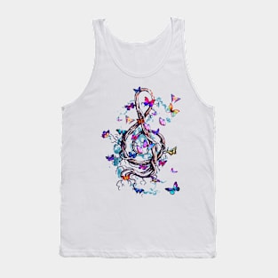 Colorful butterfly musical notes T-Shirt Tank Top